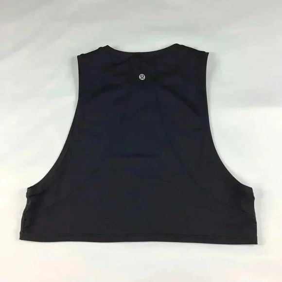 Lululemon Muscle Love Crop Tank Black Size 4 - Picture 7 of 7